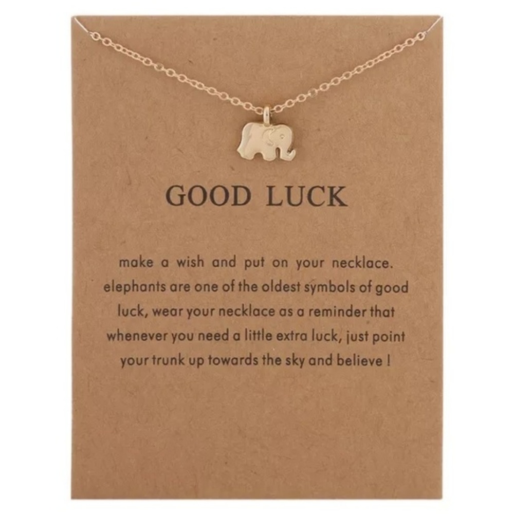 “Good Luck” pendant necklace